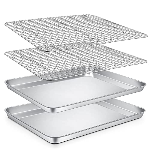 16 Inch Cookie Baking Sheet Pan with Wire Rack