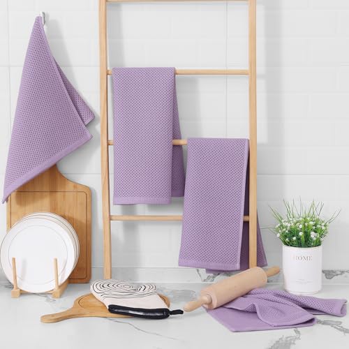 100% Cotton Waffle Weave Kitchen Dish Towels 4 (4 Count)