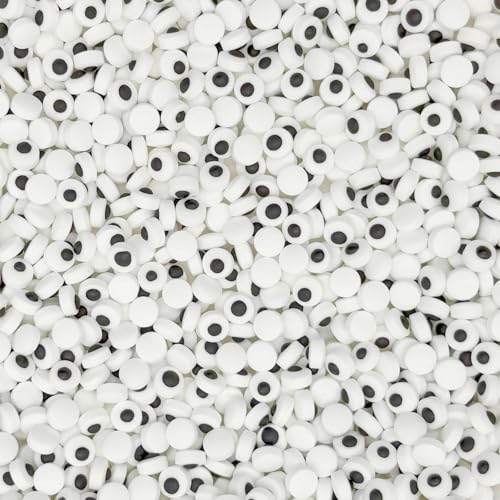 7mm Mini Eyes Sprinkles Halloween Edible Eyes Cake Decoration Cupcake Toppers Cookie Decorating Perfect for Cakes (3 Ounce)