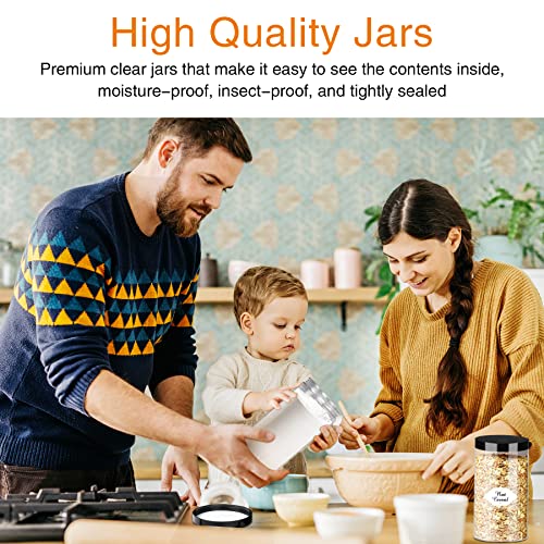 32 OZ Plastic Jars with Lids (16 Count)