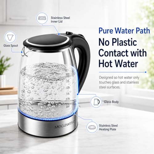 Electric Glass Kettle with Auto Shut