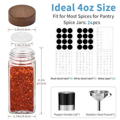 Glass Spice Jars with Labels