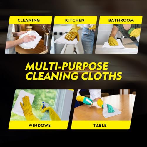 White Microfiber Cleaning Cloth 50 Pack (50 Count)