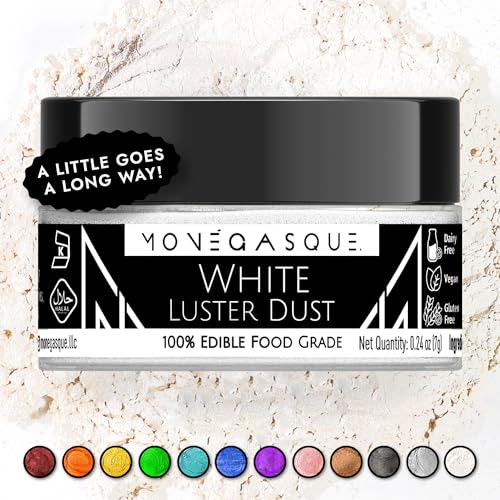 White Edible Glitter for Drinks & Cakes