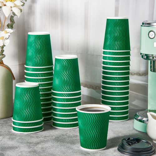 100 Count 8 oz Coffee Cups with Lids (99.99 Count)