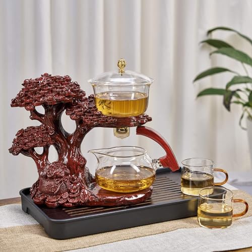 Glass Teapot Set with Infuser Semi Automatic Tea Set Magic Teapot