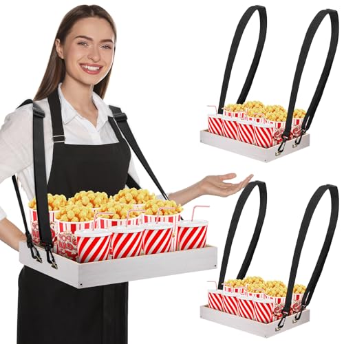 2 Pcs Movie Night Snack Trays with Straps (2 Count)