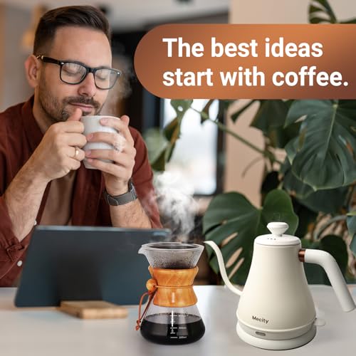 Electric Kettle Stainless Steel Gooseneck Water Kettle Water Boiler for Pour Over Coffee Fast Heating