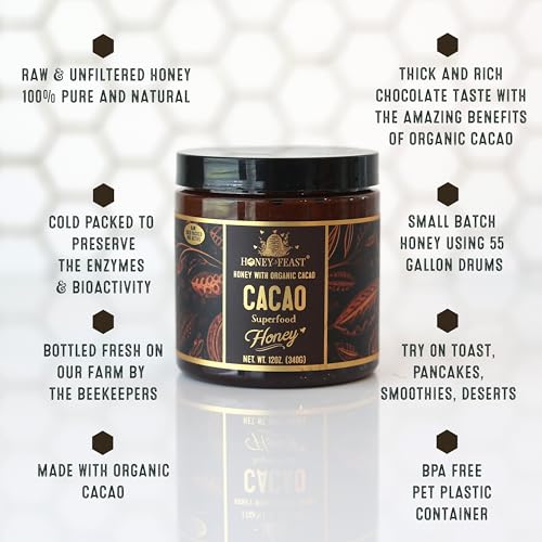 Raw Honey with Organic Cacao (72 Fl Oz)