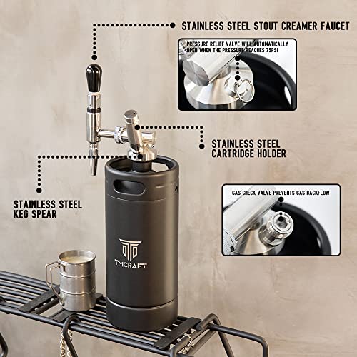 128oz Nitro Cold Brew Coffee Maker with Stout Creamer Faucet