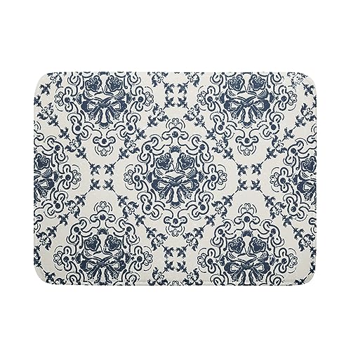 Bohemian Grey Retro Dish Drying Mat for Kitchen Counter