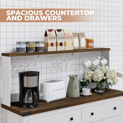 Hutch Storage Cabinet Buffet with Drawers