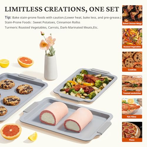 Non Stick Ceramic Baking Sheet Pan Set of 3 (3 Count)