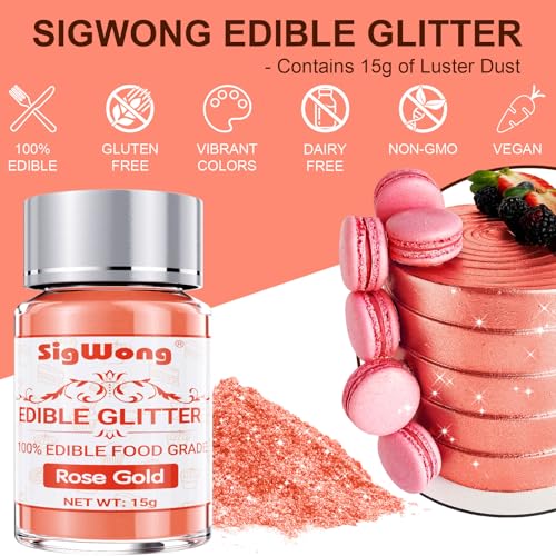 Rose Gold Edible Glitter