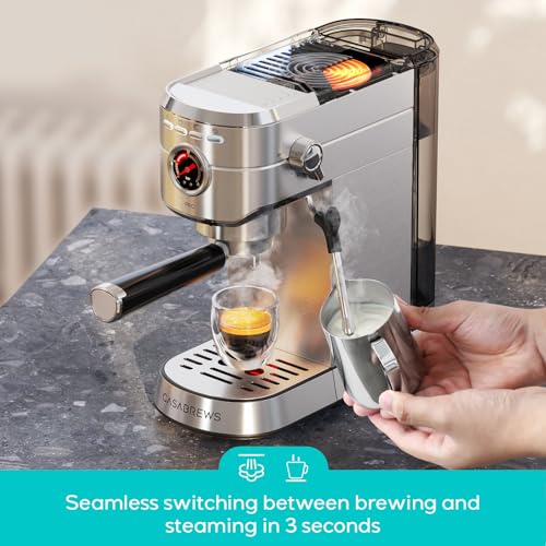5418 PRO Espresso Machine with Fast Heating System and Steam Wand