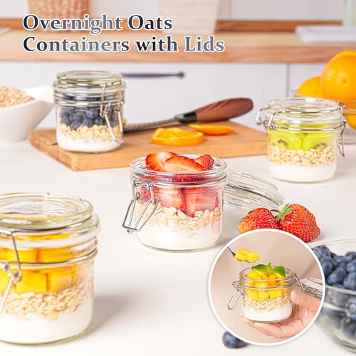 7 oz Glass Jars with Airtight Lid
