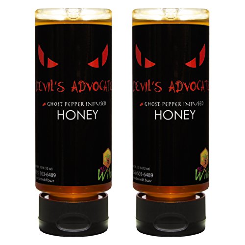 100% Pure Raw Organic Unfiltered Honey Infused with Ghost Pepper (24 Ounce)