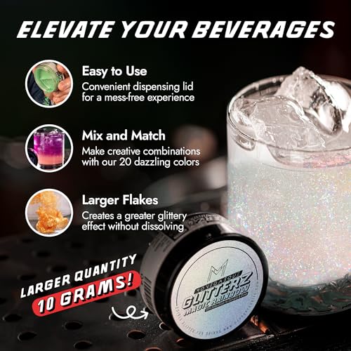 Rainbow Edible Glitter for Drinks & Cakes