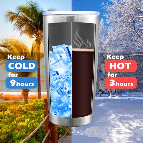 20oz Tumbler with Lid Stainless Steel Tumblers Insulated Mug SS 6P (6 Count)