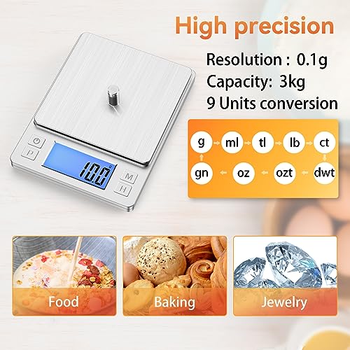 Upgraded Small Food Scale with 0.1 g