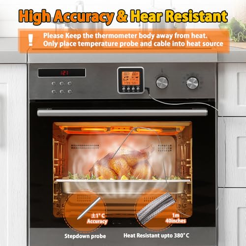 Digital Meat Thermometer for Oven