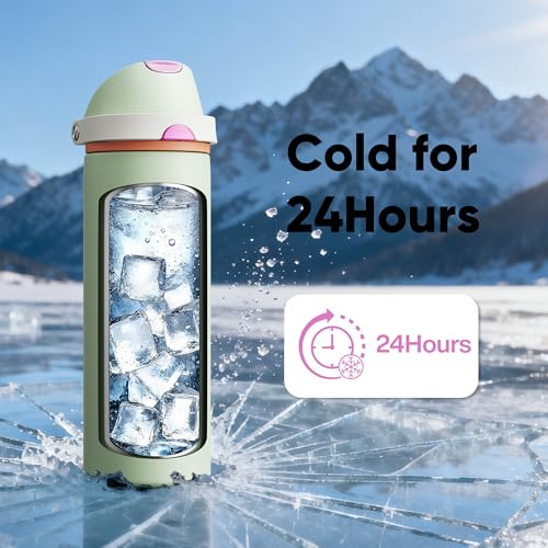 Insulated Water Bottle with Straw