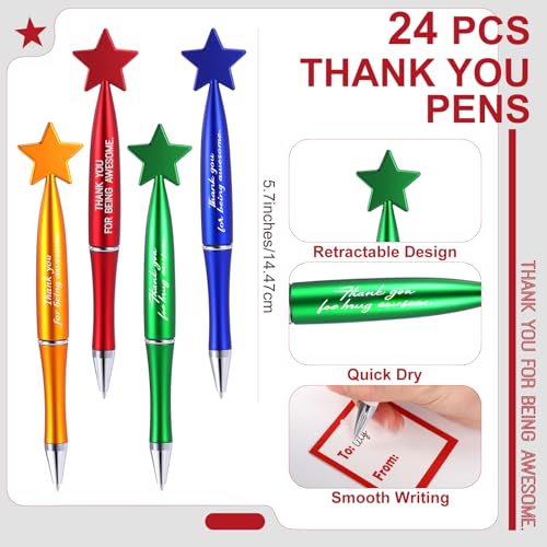 6 Set Employee Appreciation Gifts Include Thank You Staff Mug Gift Set 12 oz Appreciation Mugs Inspirational Pens Tags for Employee Staff Team Group (6 Count)