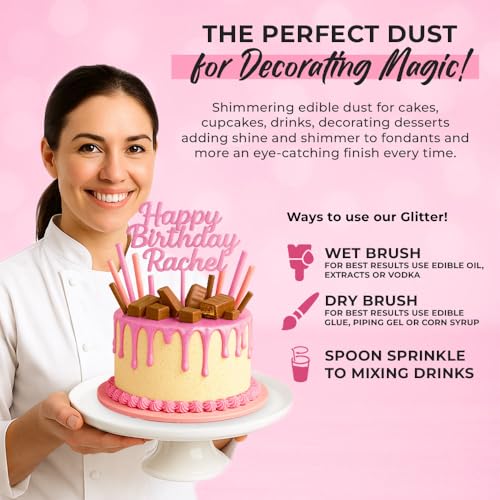 Luster Dust Pink Luster Dust Edible Cake Decorations