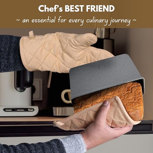 Pot Holders and Oven Mitts Sets for Kitchen Heat Resistant (4 Count)