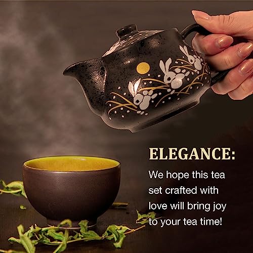 10oz bunny kyusu Rabbit Kutani Yaki