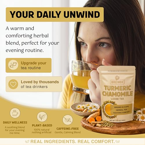 Turmeric Chamomile Loose Leaf Herbal Tea (3.53 Ounce)