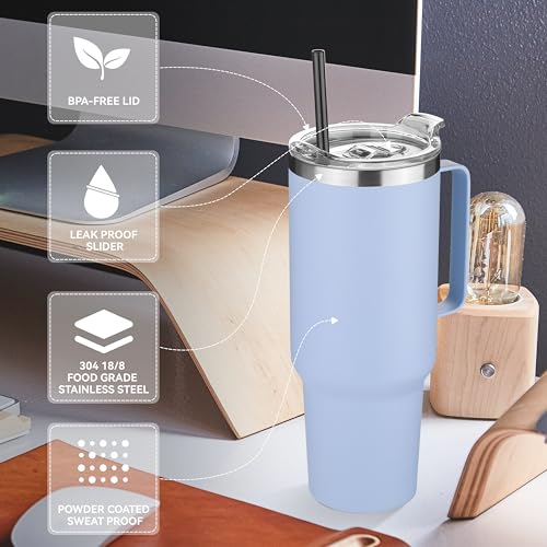 40 oz Stainless Steel Tumbler with Handle