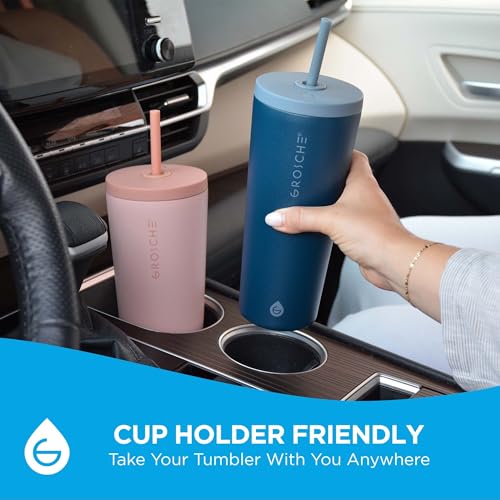 Jasper Insulated Stainless Steel Tumbler with Straw