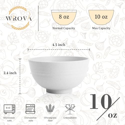 Mini Wheat Straw Bowls Set of 6
