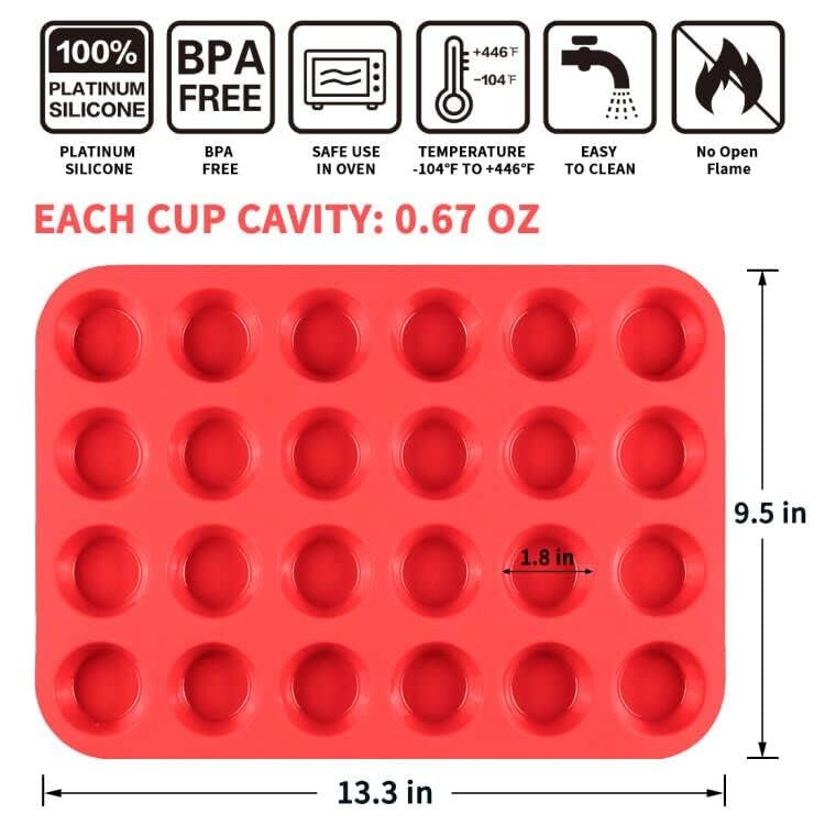 Silicone Mini Muffin Pan (2 Count)