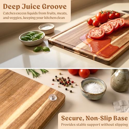Extra Large Acacia Wood Cutting Board 17x13