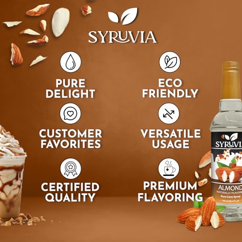 Coffee Syrup Almond Flavored Syrup for Drinks (25.4 Fl Oz)