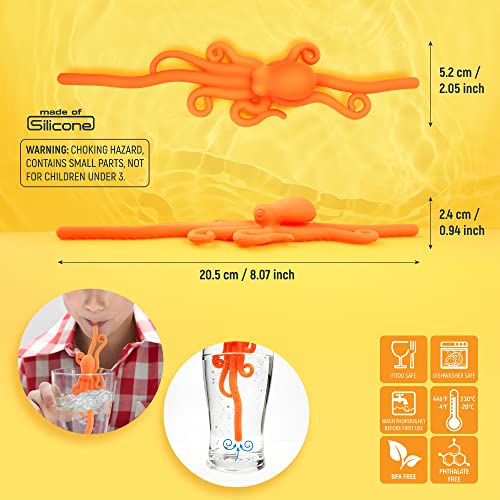 Silicone Reusable Animal Straw for kids