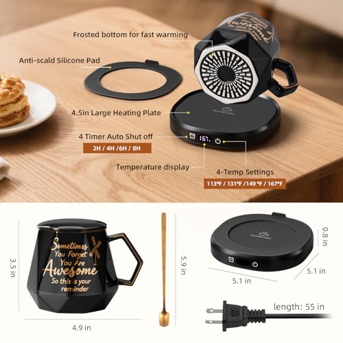Coffee Mug Warmer Set Smart Electric Cup Candle Warmer for Desk Office