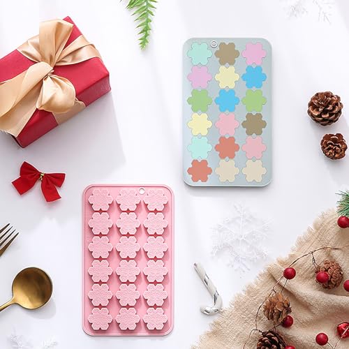 2 Pcs Snowflake Silicone Molds