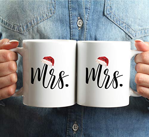 Christmas Winter Holiday 11oz. Coffee Mug Lesbian Couples (2 Count)