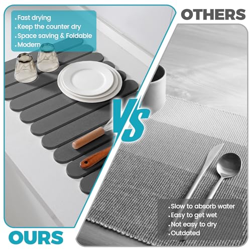 Extral Large Quick Dry Stone Drying Mat for Kitchen Counter