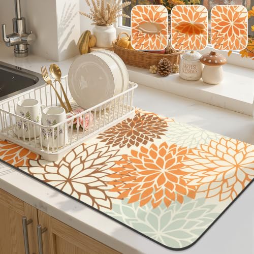 Fall Dish Drying Mat