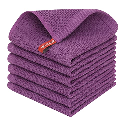 100% Cotton Waffle Weave Kitchen Dish Cloths 6 (6 Count)