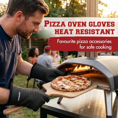 XL Silicone Pizza Oven Gloves Heat Resistant Oven Mitts