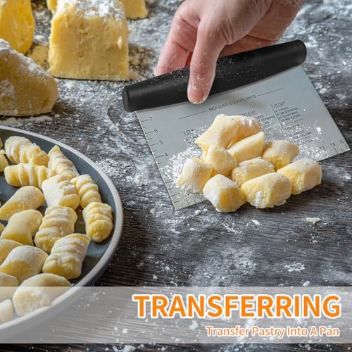 Stainless Steel Bench Scraper and Pastry Blender Cutter Set