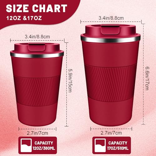 Insulated Coffee Tumblers with Flip Lid 12oz