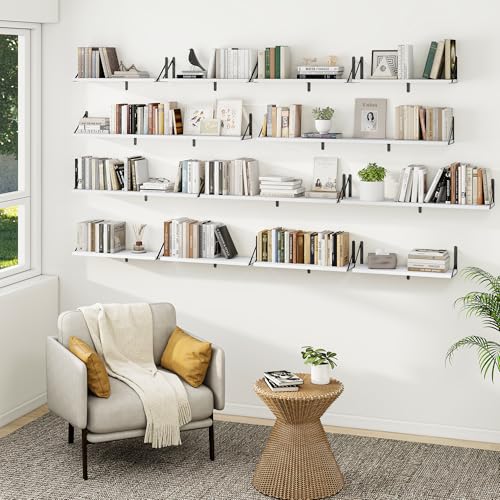 Floating Book Shelves for Wall (3 Count)