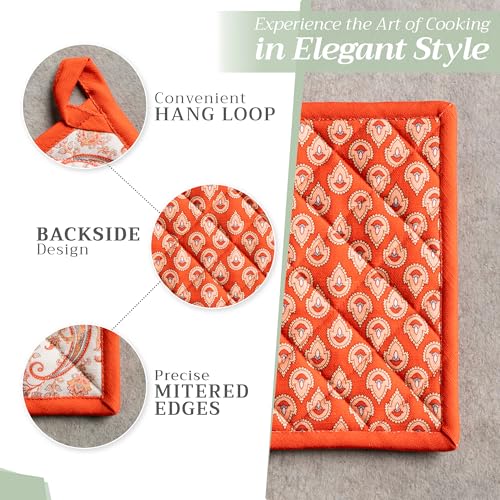 100% Cotton Oven Mitt & Pot Holder Set (2 Count)