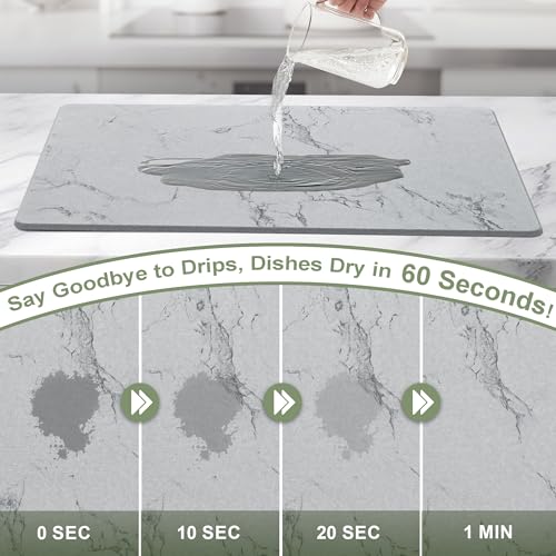 Large Stone Drying Mat for Kitchen Counter